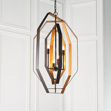 Marrindale Extra Large Geometric Frame 4 Light Chandelier - Natural