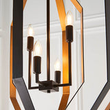 Marrindale Extra Large Geometric Frame 4 Light Chandelier - Natural