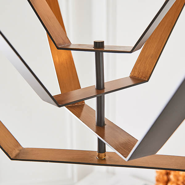 Marrindale Extra Large Geometric Frame 4 Light Chandelier - Natural