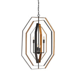 Marrindale Extra Large Geometric Frame 4 Light Chandelier - Natural