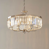 Calverdale Round Cut 6 Light Chandelier - Bright Nickel