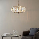 Calverdale Round Cut 6 Light Chandelier - Bright Nickel