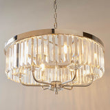 Calverdale Round Cut 6 Light Chandelier - Bright Nickel