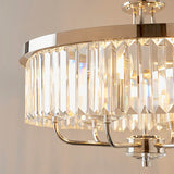 Calverdale Round Cut 6 Light Chandelier - Bright Nickel