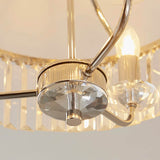 Calverdale Round Cut Semi-flush 3 Light Flush Ceiling Light - Bright Nickel