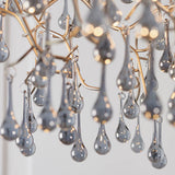 Brayworth Branch Droplets 4 Light Chandelier - Aged Silver