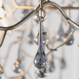 Brayworth Branch Droplets 4 Light Chandelier - Aged Silver