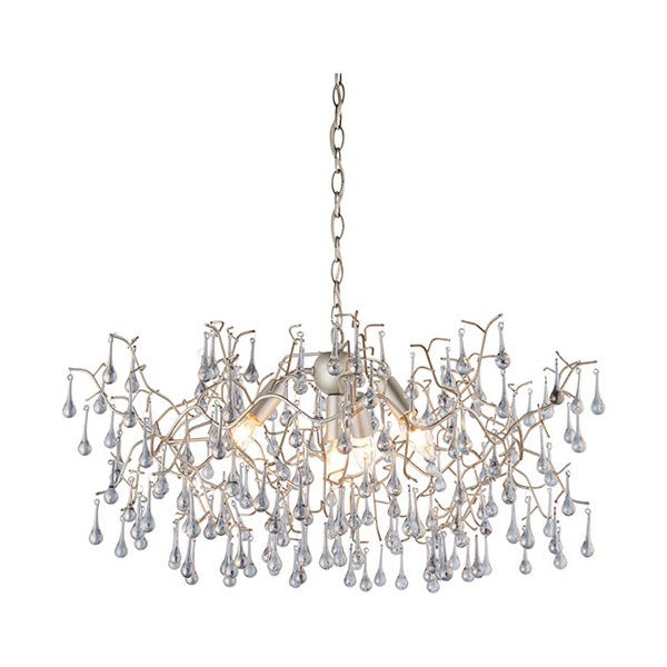 Brayworth Branch Droplets 4 Light Chandelier - Aged Silver