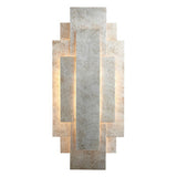Dunmoor Rectangular Panel 2 Light Wall Light - Silver