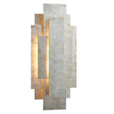 Dunmoor Rectangular Panel 2 Light Wall Light - Silver