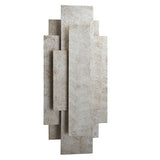 Dunmoor Rectangular Panel 2 Light Wall Light - Silver