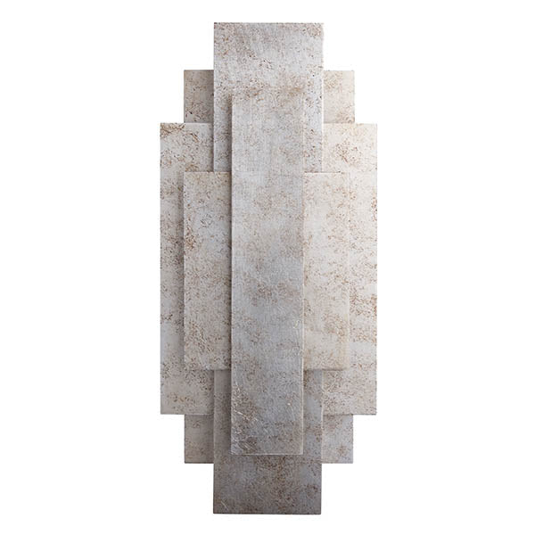 Dunmoor Rectangular Panel 2 Light Wall Light - Silver