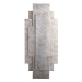 Dunmoor Rectangular Panel 2 Light Wall Light - Silver