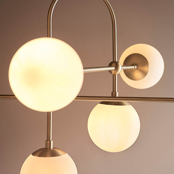 Haldmere Adjustable Stem 6 Light Pendant - Matt Antique Brass