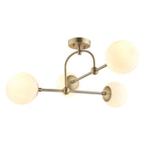 Haldmere Semi-flush 4 Light Flush Ceiling Light - Matt Antique Brass