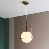 Haldmere Single Adjustable Stem Pendant - Matt Antique Brass