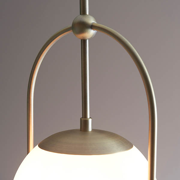 Haldmere Single Adjustable Stem Pendant - Matt Antique Brass