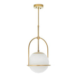 Haldmere Single Adjustable Stem Pendant - Matt Antique Brass