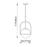 Haldmere Single Adjustable Stem Pendant - Matt Antique Brass