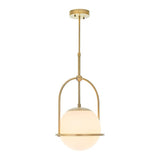 Haldmere Single Adjustable Stem Pendant - Matt Antique Brass