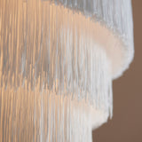 Hulverton Fringe Large 3 Light Pendant - Gold White