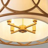 Sallowfield Circular Frame 4 Light Pendant - White