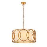 Sallowfield Circular Frame 4 Light Pendant - White