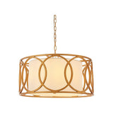 Sallowfield Circular Frame 4 Light Pendant - White