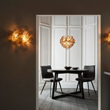 Yewbury Details 6 Light Chandelier - Antique Gold Clear