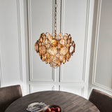 Yewbury Details 6 Light Chandelier - Antique Gold Clear
