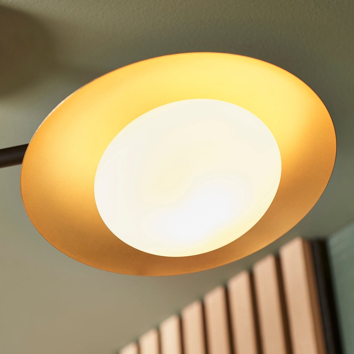 Heronwell Dish Semi-flush Pebble Shaped 3 Light Flush Ceiling Light - Gold Bronze