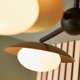 Heronwell Dish Semi-flush Pebble Shaped 3 Light Flush Ceiling Light - Gold Bronze