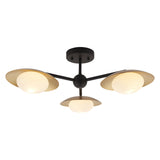 Heronwell Dish Semi-flush Pebble Shaped 3 Light Flush Ceiling Light - Gold Bronze