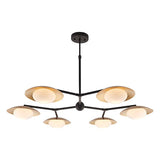 Heronwell XL Dish Pebble Shaped 6 Light Pendant - Gold Bronze