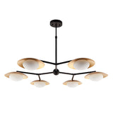 Heronwell XL Dish Pebble Shaped 6 Light Pendant - Gold Bronze