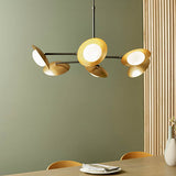 Heronwell XL Dish Pebble Shaped 6 Light Pendant - Gold Bronze