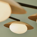 Heronwell XL Dish Pebble Shaped 6 Light Pendant - Gold Bronze