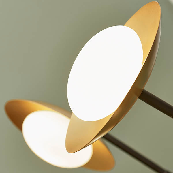 Heronwell XL Dish Pebble Shaped 6 Light Pendant - Gold Bronze