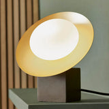 Heronwell Dish Pebble Shaped Table Lamp - Gold Bronze