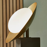 Heronwell Dish Pebble Shaped Table Lamp - Gold Bronze