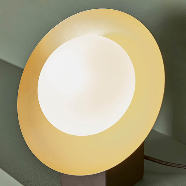 Heronwell Dish Pebble Shaped Table Lamp - Gold Bronze