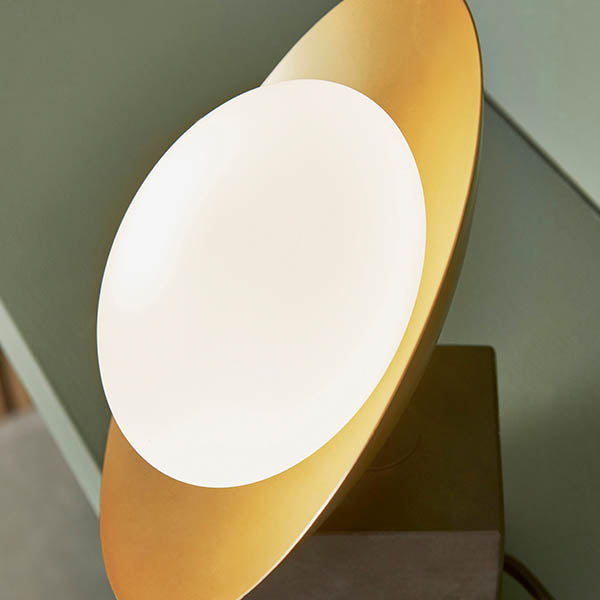 Heronwell Dish Pebble Shaped Table Lamp - Gold Bronze