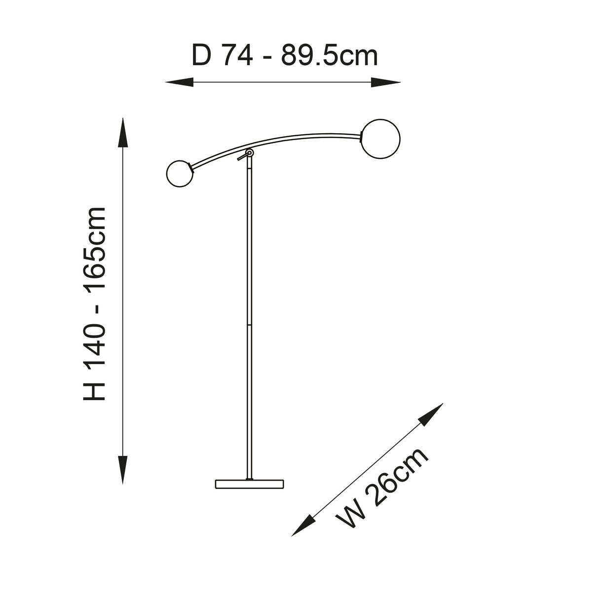 Medbury Floor Lamp - Black Opal