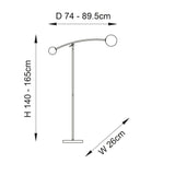Medbury Floor Lamp - Black Opal