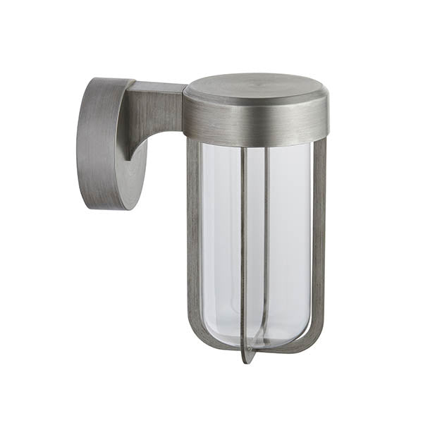 Yeldmoor Die-cast LED Outdoor Wall Light - Brushed Silver Clear
