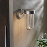 Yeldmoor Die-cast LED Outdoor Wall Light - Brushed Silver Clear