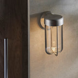 Yeldmoor Die-cast LED Outdoor Wall Light - Brushed Silver Clear
