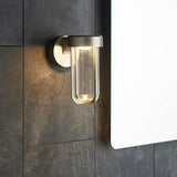 Yeldmoor Die-cast LED Outdoor Wall Light - Brushed Silver Clear