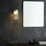 Yeldmoor Die-cast LED Outdoor Wall Light - Brushed Silver Clear