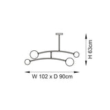 Medbury 4 Light Ceiling Light - Black Opal